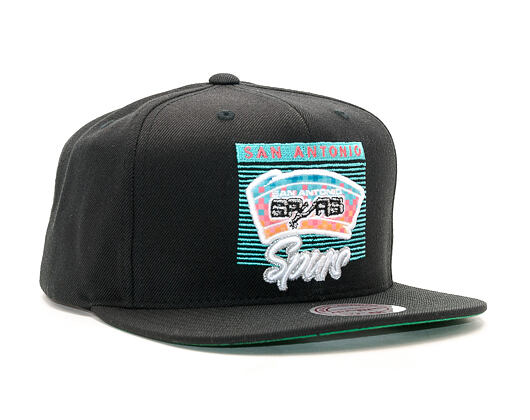 Kšiltovka Mitchell & Ness Easy Three Digital San Antonio Spurs Black Snapback