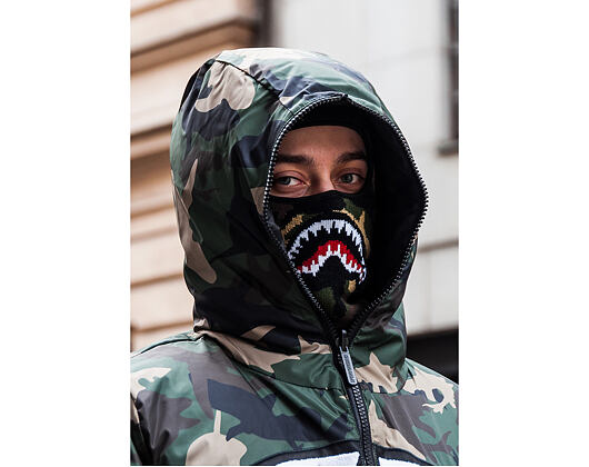 Oboustranná péřová zimní bunda Sprayground Shark Mouth Reversible Camo