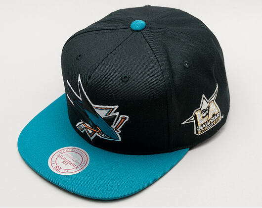 Kšiltovka Mitchell & Ness NHL 2017 All Star Game San Jose Sharks Black/Teal Snapback