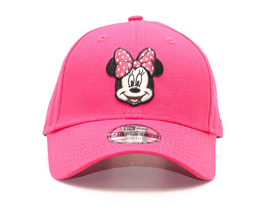 Dětská Kšiltovka New Era Hero Essential Minnie Mouse 9FORTY Youth Pink Strapback