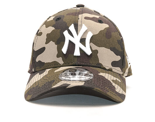 Kšiltovka New Era League Essential New York Yankees 39THIRTY Woodland Camo Stretchfit