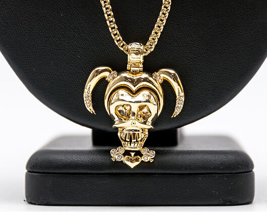 Pozlacený Řetízek na krk King Ice The 14K Gold Harley Quinn Necklace from Suicide Squad