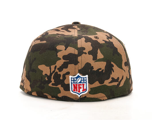 Kšiltovka New Era Camo Team Fitted New England Patriots 59FIFTY Woodland Camo/Official Team Color