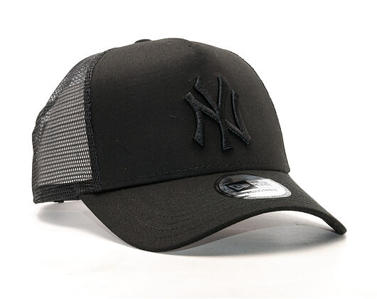 Kšiltovka New Era Essential New York Yankees 9FORTY TRUCKER Black/Black Snapback