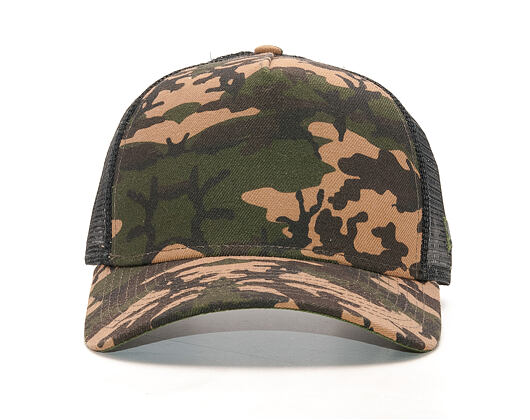 Kšiltovka New Era Seasonal Camo 9FORTY TRUCKER Woodland Camo Snapback