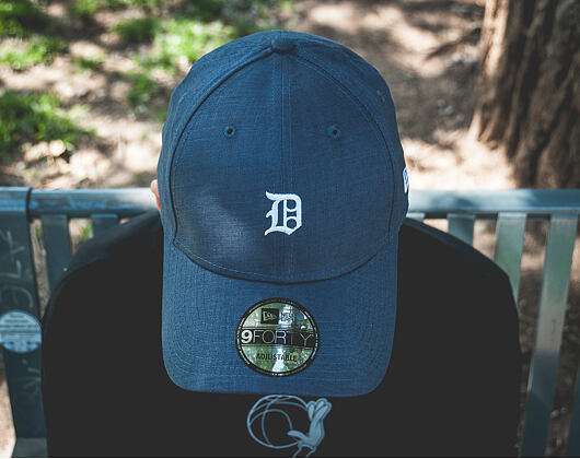 Kšiltovka New Era Linen Small Logo Detroit Tigers 9FORTY Navy Strapback
