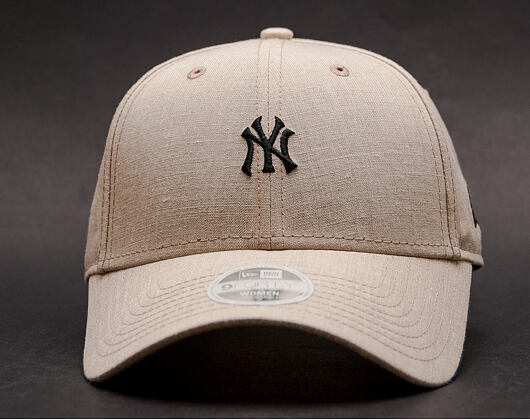 Dámská Kšiltovka New Era Linen Small Logo New York Yankees 9FORTY Camel Strapback