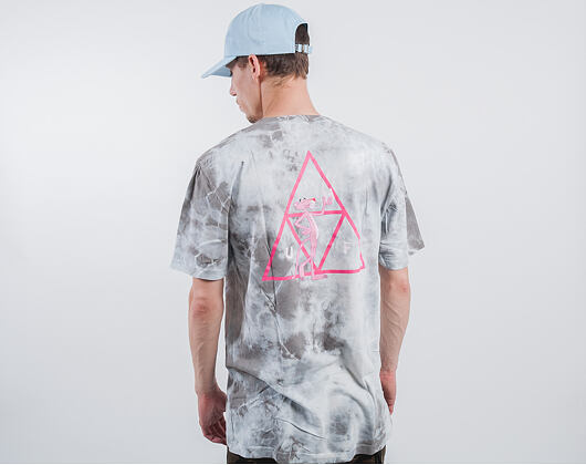 Triko HUF Pink Panther Triple Triangle Grey Crystal Wash