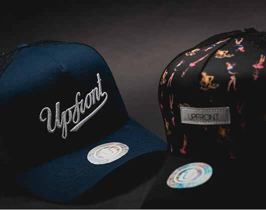 Kšiltovka UPFRONT Pin-Up Vinyl Baseball Trucker Black Snapback
