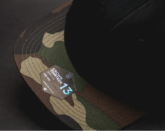Kšiltovka State of WOW Crown 13 Black/Camo Snapback