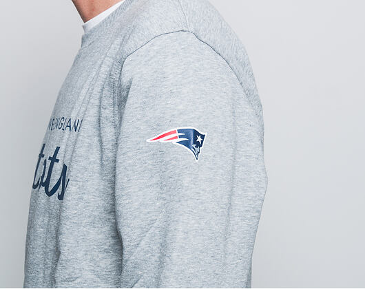 Mikina New Era Team Apparel Crewneck New England Patriots Light Grey Heather