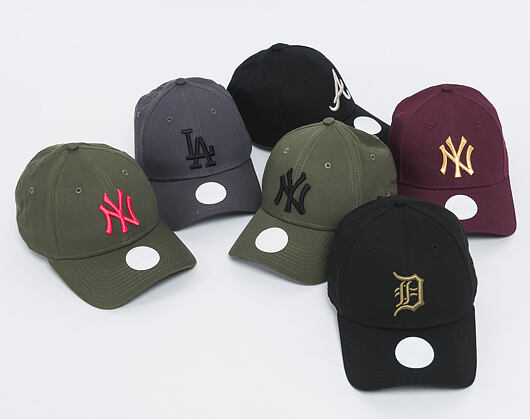 Dámská Kšiltovka New Era Jersey Heather Los Angeles Dodgers 9FORTY Navy Strapback