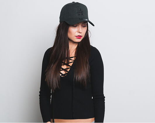 Kšiltovka New Era Seasonal Heather 9FORTY A-Frame Los Angeles Dodgers Heather Black Snapback