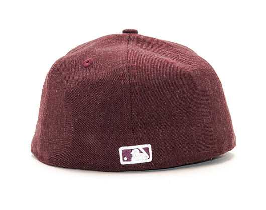 Kšiltovka New Era Seasonal Heather Boston Red Sox 59FIFTY Heather Maroon/White