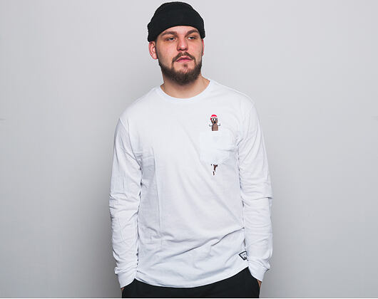 Triko S Dlouhým Rukávem HUF "South Park" Mr Hanky L/S Pocket Tee White