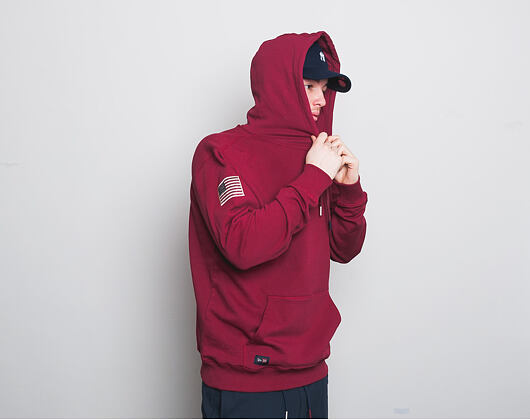 Mikina S Kapucí New Era World Hood Oversized Hoody Cardinal