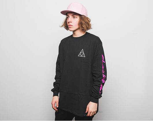 Triko S Dlouhým Rukávem HUF Night Call Triple Triangle Black