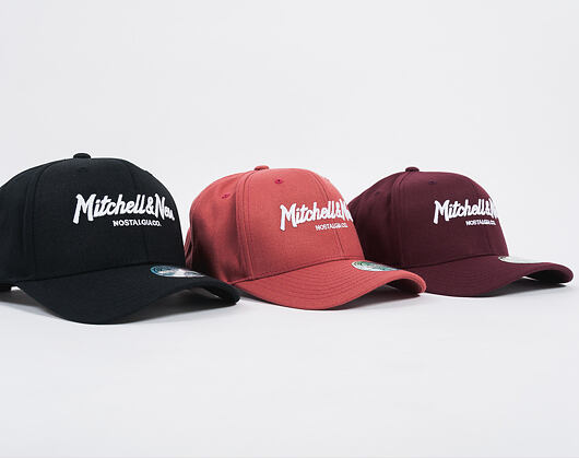 Kšiltovka Mitchell & Ness Pinscript High Crown 110 Maroon Snapback