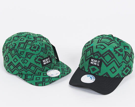 Kšiltovka UPFRONT BAGKAT 5-Panel Green Strapback