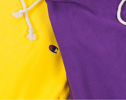 Mikina S Kapucí Champion Hooded Mini Logo Sweatshirt Purple