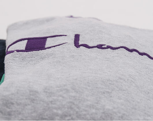 Mikina Champion Crewneck Sweatshirt Classic Logo Grey/Purple