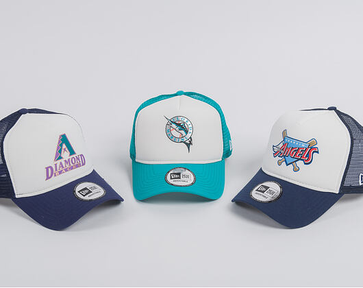 Kšiltovka New Era Coast 2 Coast Anaheim Angels 9FORTY A-FRAME TRUCKER  Official Team Color