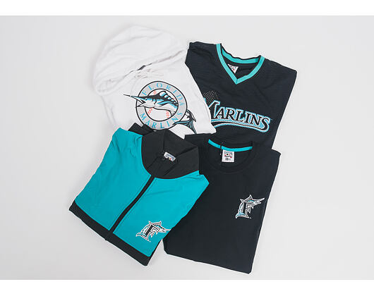 Triko New Era Coast 2 Coast Chest Tee Florida Marlins Black