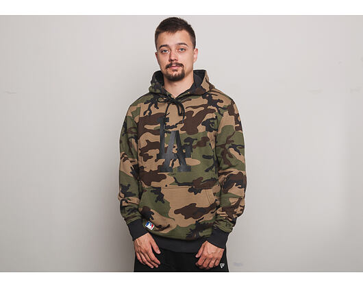 Mikina S Kapucí New Era Team Apparel Ft Print Hoody Los Angeles Dodgers Woodland Camo