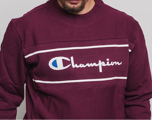Mikina Champion Sweater Logo Crewneck Sweatshirt Maroon
