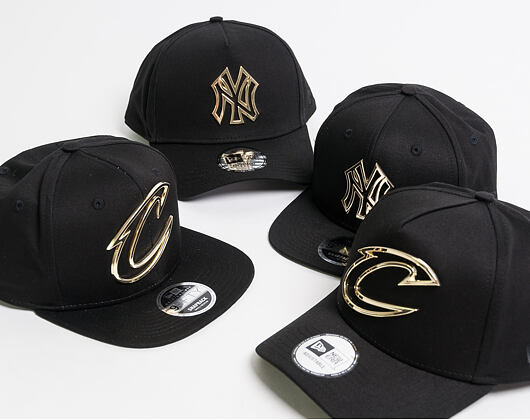 Kšiltovka New Era A Frame Metal Badge Cleveland Cavaliers 9FORTY Black/Gold Snapback