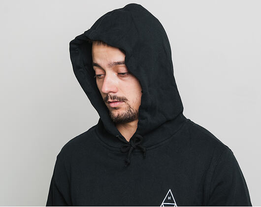 Mikina HUF Essentials Triple Triangle Hoodie Black
