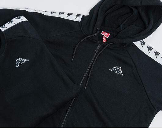 Mikina Kappa Banda Arit Slim Black/White