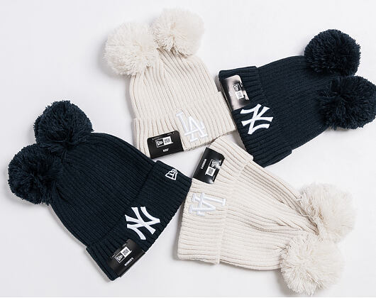 Dětský Kulich New Era Double Pom Cuff Knit Los Angeles Dodgers Youth White