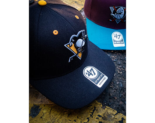 Kšiltovka 47 Brand Pittsburgh Penguins Audible MVP DP Black Strapback