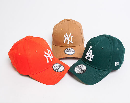 Kšiltovka New Era 9FORTY New York Yankees League Essential Orange/White Strapback