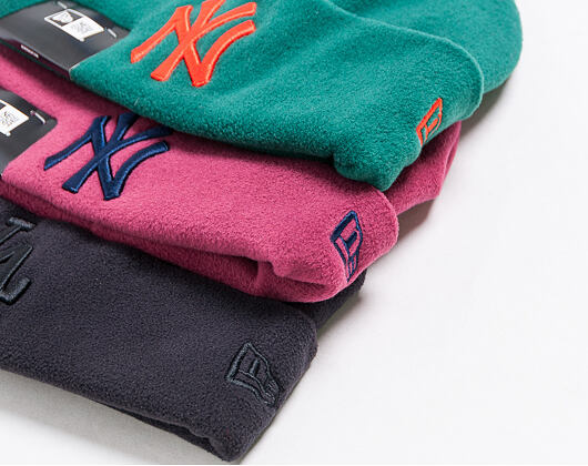 Kulich New Era New York Yankees Winter Utility Micro Fleece Cuff Dark Green/Orange