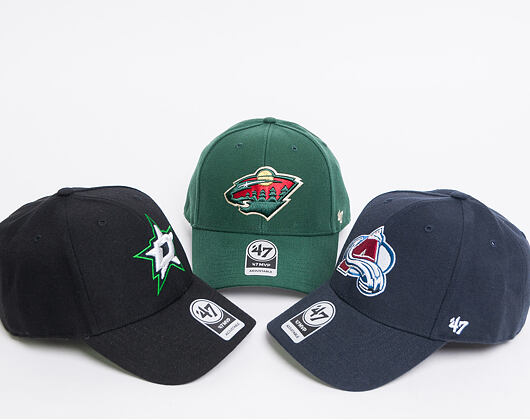 Kšiltovka 47 Brand Minnesota Wild MVP Dark Green Strapback
