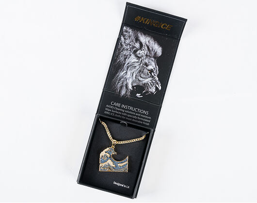 Pozlacený Řetízek King Ice The Great Wave Necklace