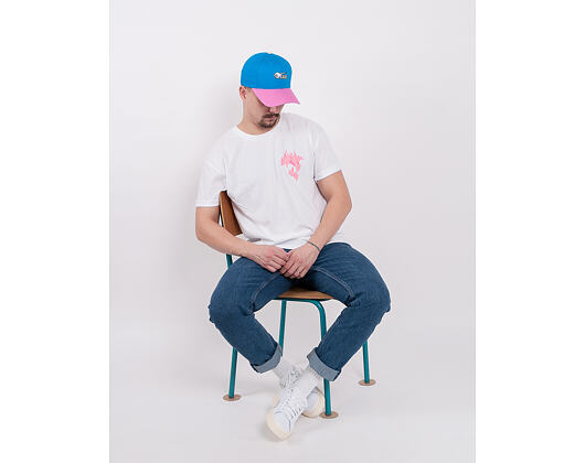 Triko Pink Dolphin Aqua Flame Tee White