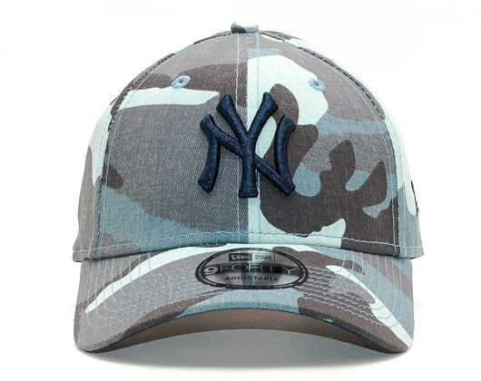 Kšiltovka New Era 9FORTY New York Yankees Camo Essential Light Navy Camo Strapback