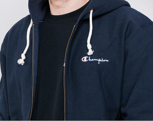 Mikina Champion Hooded Full Zip Classic Logo Navy
