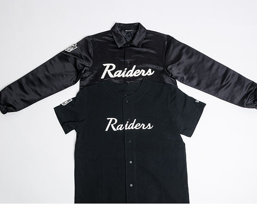 Bunda New Era Oakland Raiders Satin Coaches Jacket Black