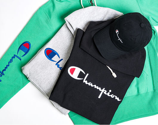 Mikina Champion Hooded Sweatshirt Classic Logo Black 212574 KK001 NBK
