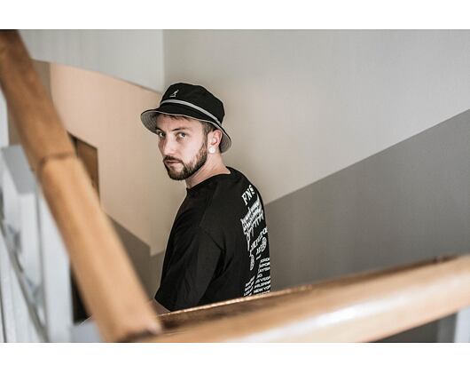 Klobouk Kangol Stripe Lahinch Black