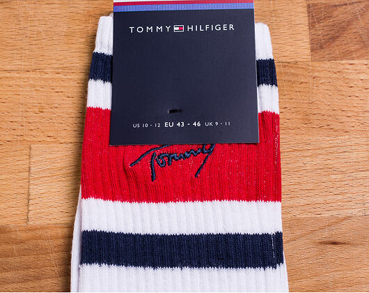 Ponožky Tommy Hilfiger Tommy Jeans Uni Nerd 1 Pair White 391001001 300