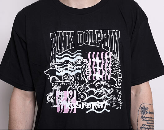 Triko Pink Dolphin Logo Sketch Tee Black PS1911LSBL