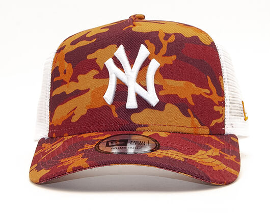 Kšiltovka New Era 9FORTY A-Frame Trucker New York Yankees Brown Camo