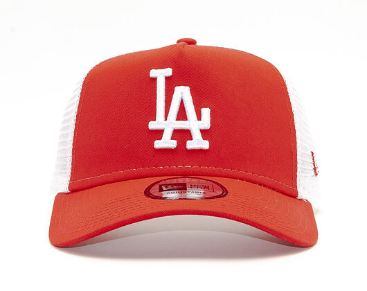 Kšiltovka New Era 9FORTY A-Frame Trucker Los Angeles Dodgers League Essential Scarlet/White