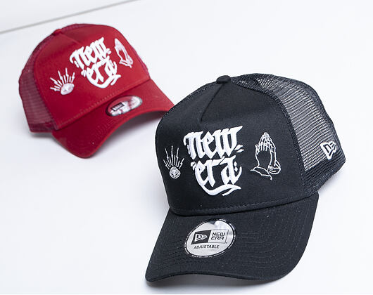Kšiltovka New Era 9FORTY A-Frame Trucker Script Black/White