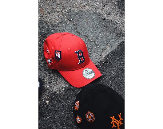 Kšiltovka New Era 9FORTY Boston Red Sox Cooperstown Patched Scarlet
